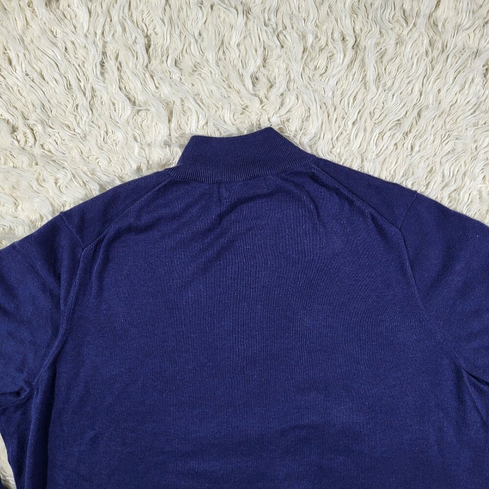 Vineyard Vines Navy Blue Quarter Zip Mens Sweater XXL - Picture 12 of 15